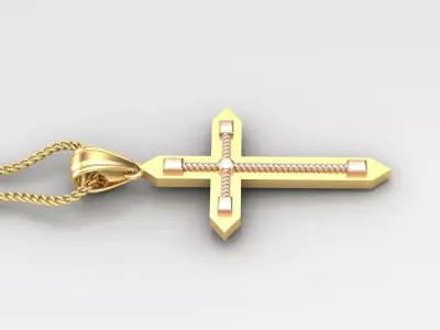 Cross Light Gold 4CP097 3DM STL 3D model