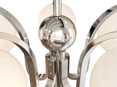 Aran Glass Chandelier 5 lamps Low-poly 3D model