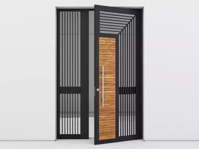 Aluminium door 234 3D model