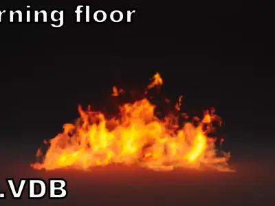 Burning floor vdb 3D model