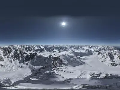 HDR - Snowy Peaks and Glaciers 3D model