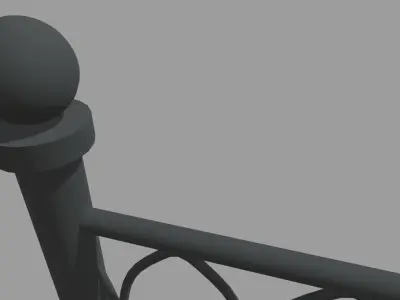 Fence 07 Low-poly 3D model