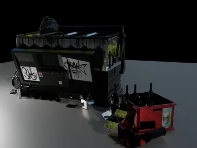 Back Street Junk place asset pack 3D model