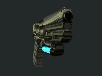 SCI-FI Pistol Low-poly 3D model