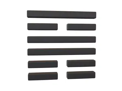 I Ching Hexagrams 56 lu v1 001 Low-poly 3D model