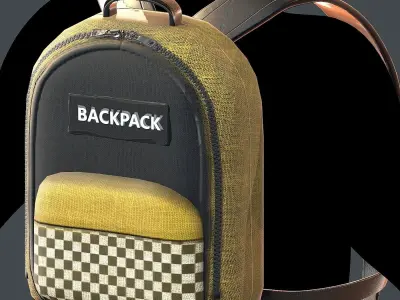 Backpack military combat soldier armor scifi Generic  Low-poly 3D model