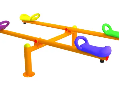 Kids Outdoor Seesaw 2 3D model
