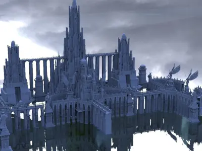 Final Fantasy High fantasy City ocean 3 3D model