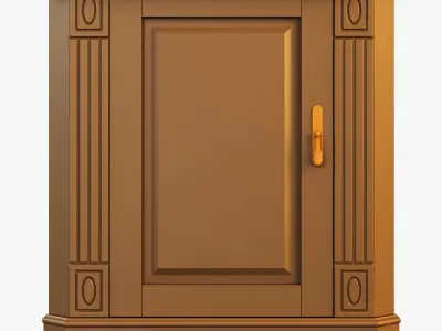 Victory wooden cabinet with door 3D model