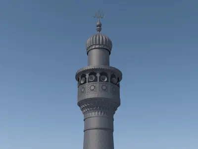 Golden minaret - imam ali Free 3D model