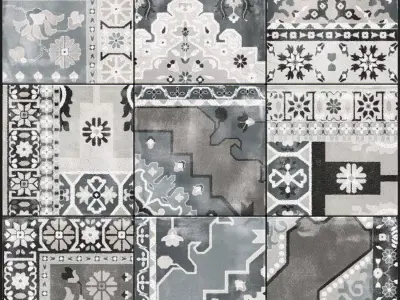 ABK Play Carpet Mix Grey Set 4 3D model