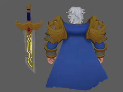 Warcraft Saint Light Guardian High Model Low-poly 3D model