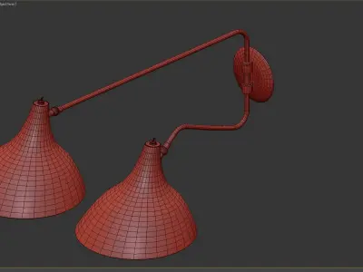 AERIN CHARLTON MEDIUM DOUBLE WALL LIGHT IN HAND 3D model