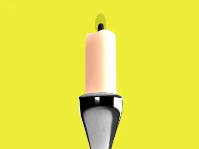 Candle holder Low-poly 3D model 7