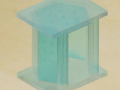 Glassy Elevator 3D model