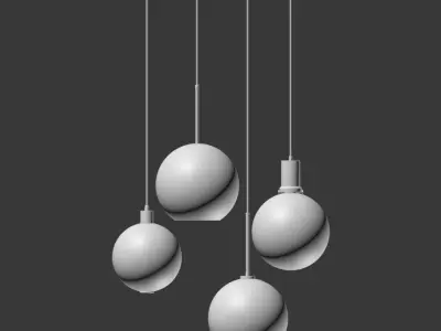 Pendant Light Collection 3D model