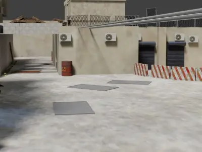 Low Poly Game ready Modular RPG Game Environment Low-poly 3D model