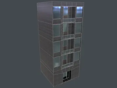 Building tall Low-poly 3D model buy