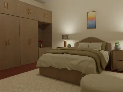 bedroom scene model 2 3D model