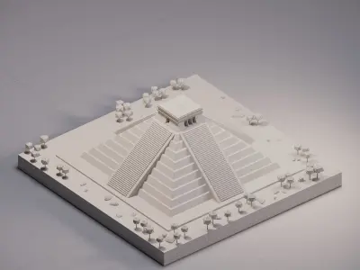 Chichen Itza  Low-poly 3D model
