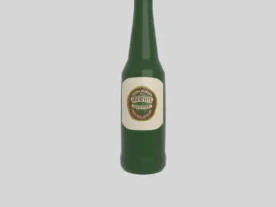 Beer bottle Low-poly 3D model