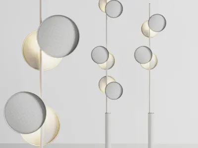 Typography Floor Lamp by Rakumba Low-poly 3D model