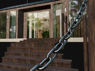 House in the forest Low-poly 3D model