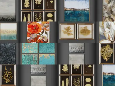 Collection of Picture Frames - 20 sets 3D Model Pack purchase