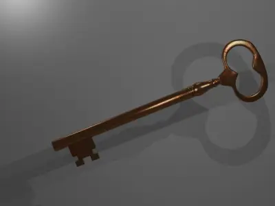 Old Key Low-poly 3D model