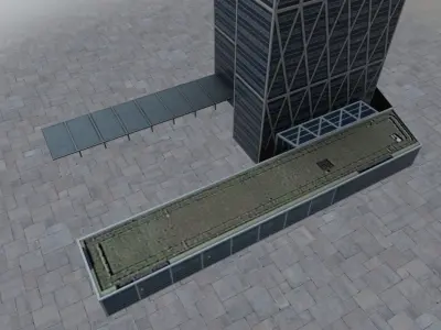 Amsterdam ErnstYoung Towers Low-poly 3D model