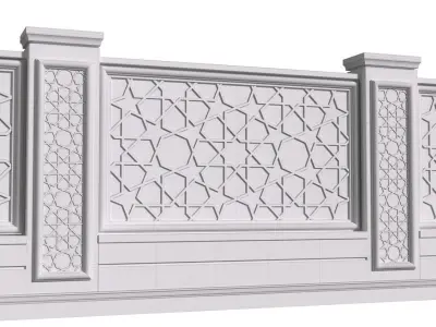 Arabian Fence in oriental style  3D model