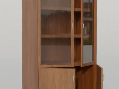cabinet or library Low-poly 3D model