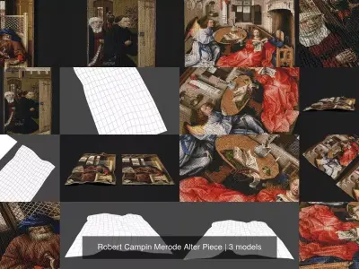 Robert Campin Merode Alter Piece 3D Model Pack