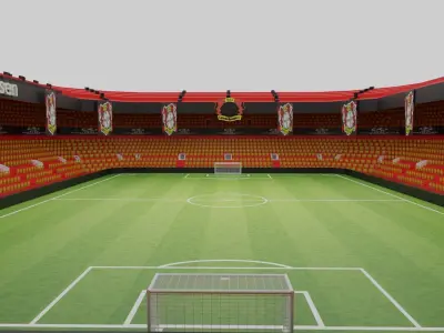 Bayer Leverkusen Football Stadium Low-poly 3D model