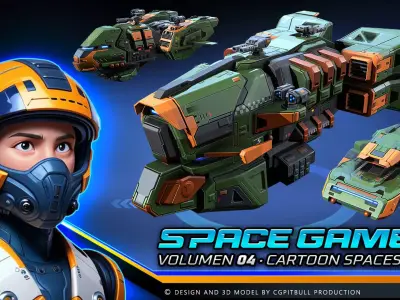 SPACE Games Vol-04 Low-poly 3D model