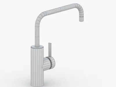 1666 - Water Tap Low-poly 3D model