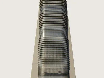 Building Skyscraper City Town Downtown Street Futuristic Utopia Low-poly 3D model 14