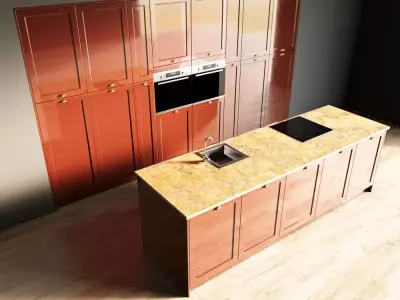 38-Kitchen2 glossy 4 3D model