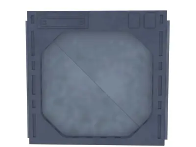 Death Star Blast Door small - 1-12 scale Blackseries  3D print model