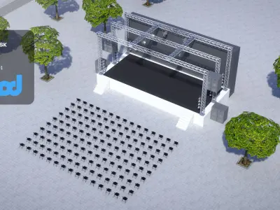 Outdoor Concert Stage 3D model