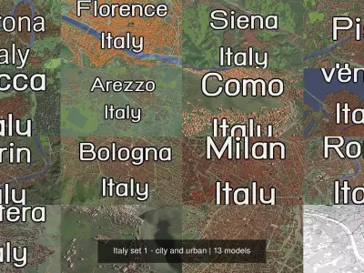 Italy set 1 - city and urban 3D Model Pack