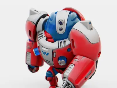 ASTRONAUT BOT ARES-B  RIGGED 3D model