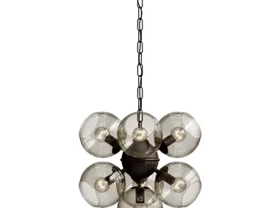 SPHERE CUMULUS GLASS CHANDELIER 11 3D model