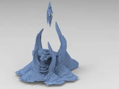 Crystal Light moon Shard Rock stone 3D model