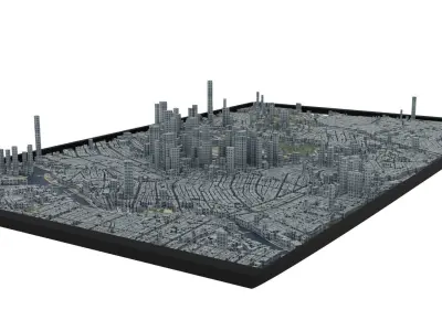  City of Tokyo Low-poly 3D model