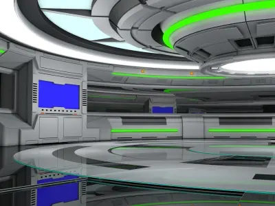Sci Fi Interior 3D model 47
