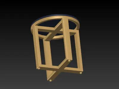 Round Dining Table Free 3D model