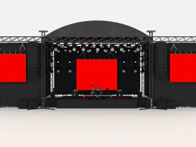 Concert Stage 3D model 3