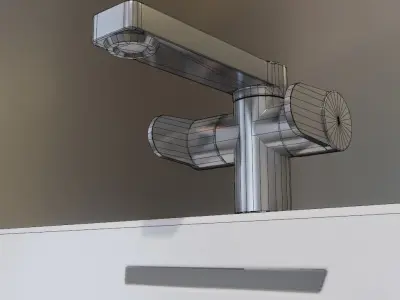 Modern Bathtub and Sink 3D Model Pack