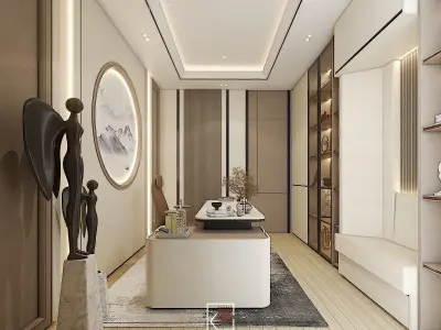 Design Home Interior Office Room Kiyomi 3D model